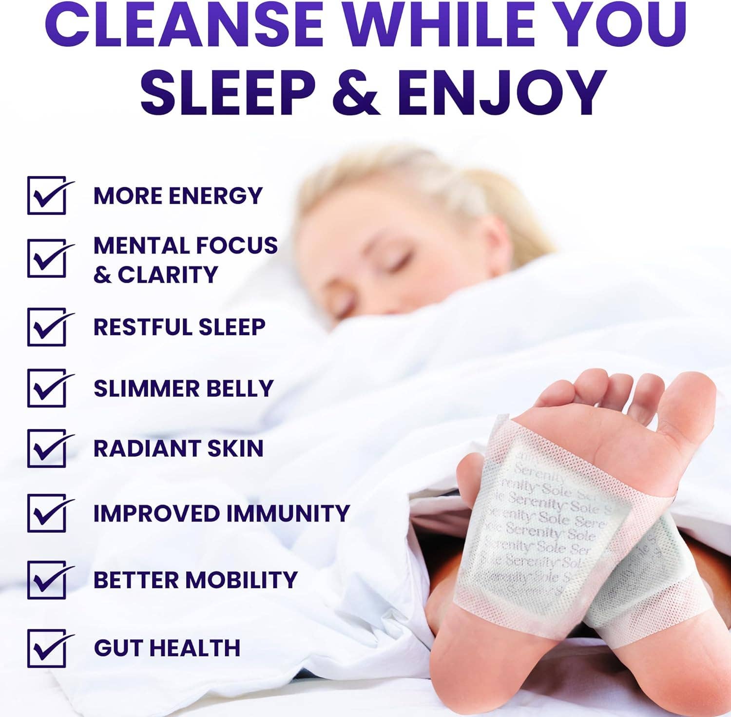 Magnesium Good Night Sleep Detox Foot Pads - Spa Noir