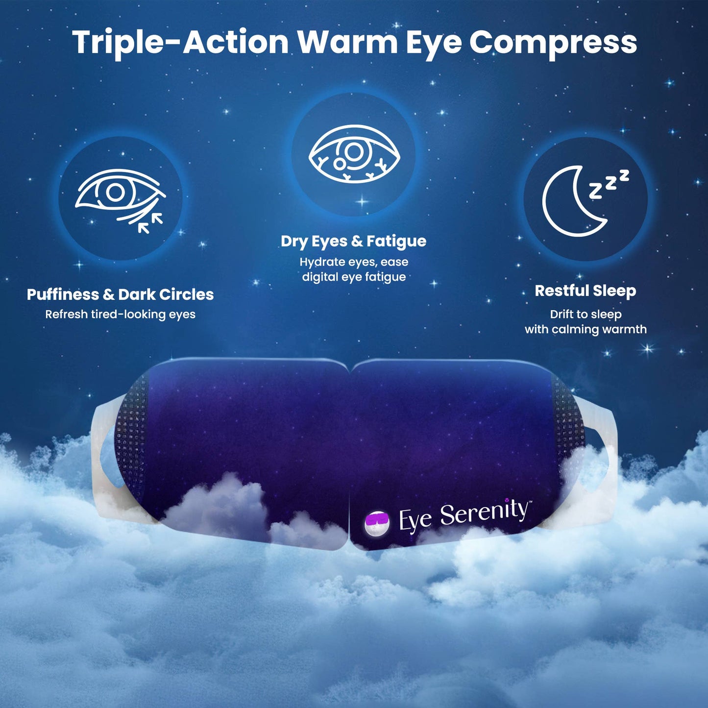 Self-Heating Steam Eye Mask for Eye Strain, Sleep, Dry Eye - Spa Noir