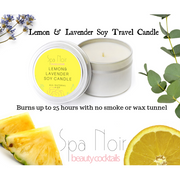Lemon and Lavender Aromatherapy Candle - spa-noir