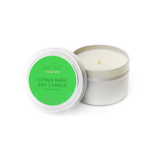 Citrus Basil Aromatherapy Candle - spa-noir