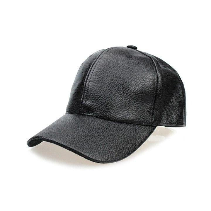 Vegan Leather Cap - spa-noir