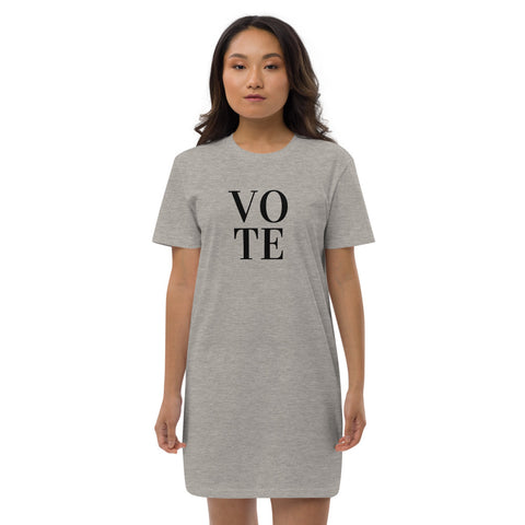 Vote Organic Cotton T-Shirt Dress - spa-noir